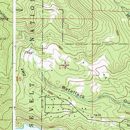 Topographic Map of Copeland Group Mine, CO