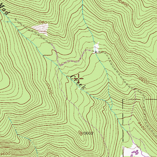 Topographic Map of Chicago Mine, CO