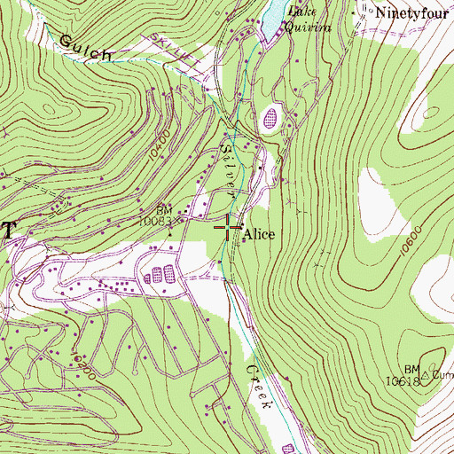 Topographic Map of Clara Mine, CO