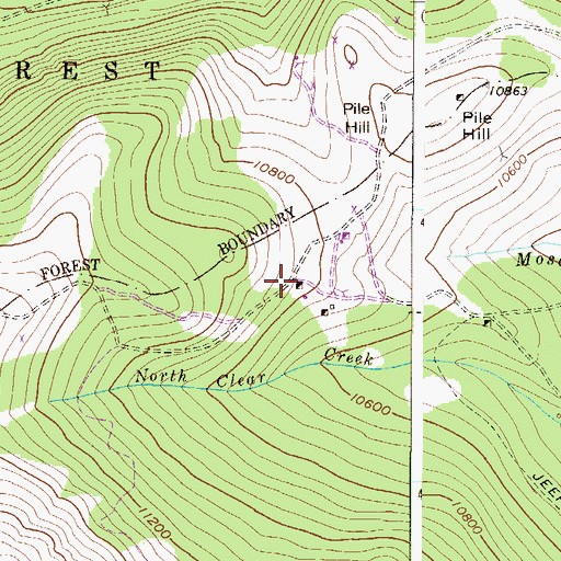 Topographic Map of Jack Rabbit Mine, CO