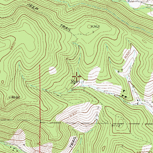 Topographic Map of Angeline Mine, CO