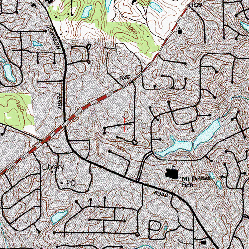 Topographic Map of Heritage Glen, GA