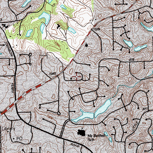 Topographic Map of Villa Chase, GA