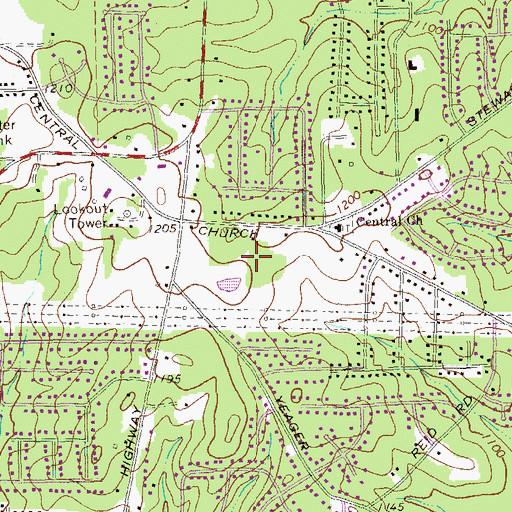 Topographic Map of Douglas County, GA