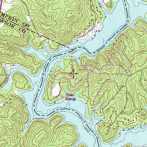 Topographic Map of Mountain View, GA