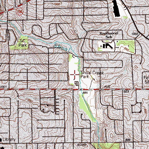Topographic Map of Belvedere Park, GA