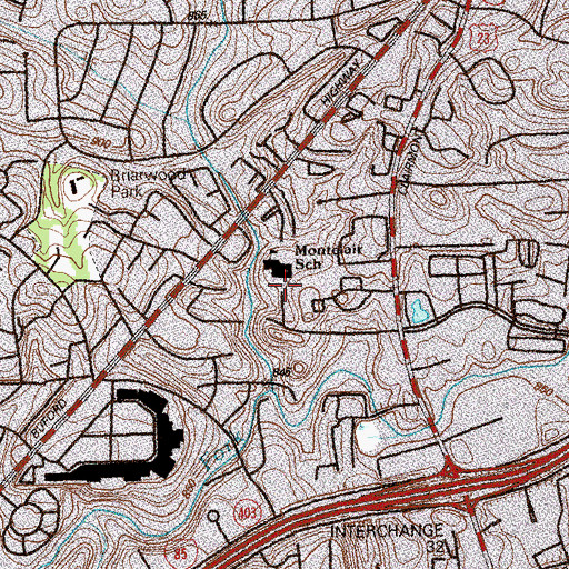 Topographic Map of Montclair Elementary School, GA