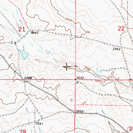 Topographic Map of Allison Creek, MT