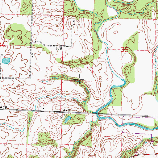Topographic Map of Simpson Pond, IL