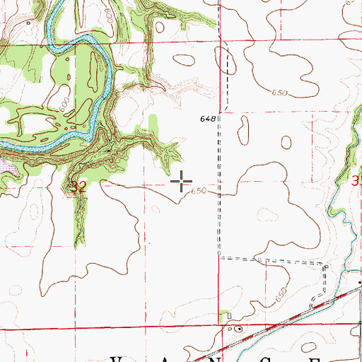 Topographic Map of Marvin Puzey Lake Dam, IL