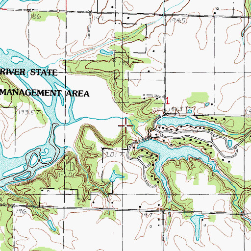 Topographic Map of Elim Lake, IL