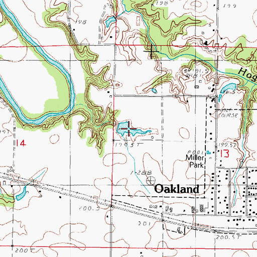 Topographic Map of Miller Lake, IL