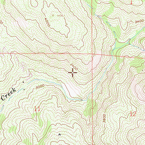 Topographic Map of Gold Crown Prospect, CA