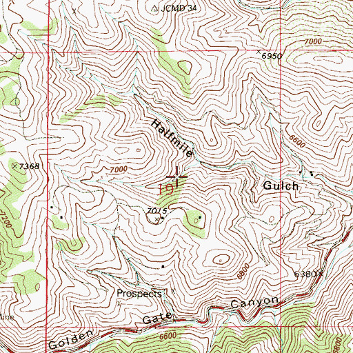Topographic Map of U P Shaft Mine, CO