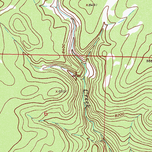 Topographic Map of Coulton Creek Trail, CO