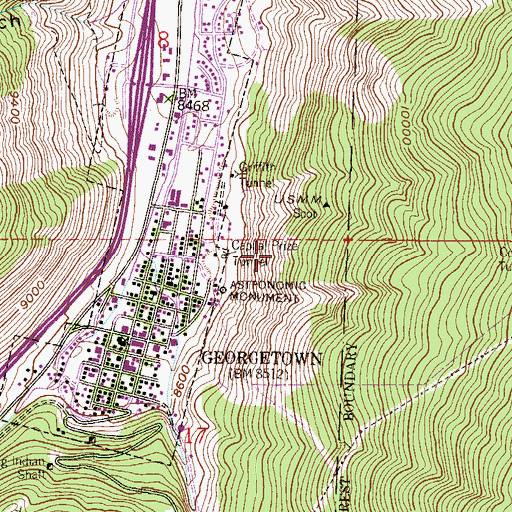 Topographic Map of Capital Mine, CO