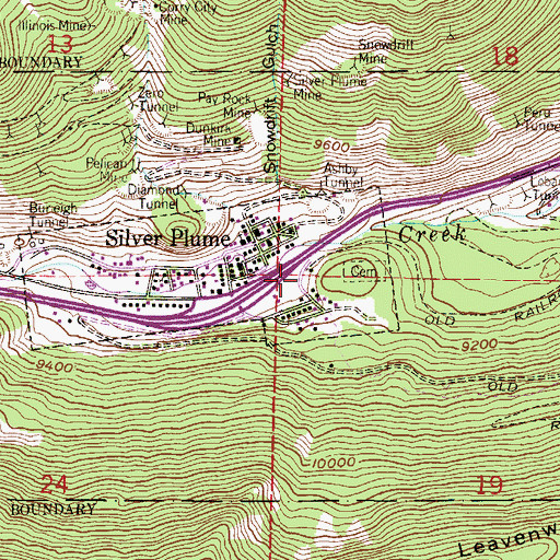 Topographic Map of Star of the West Mine, CO