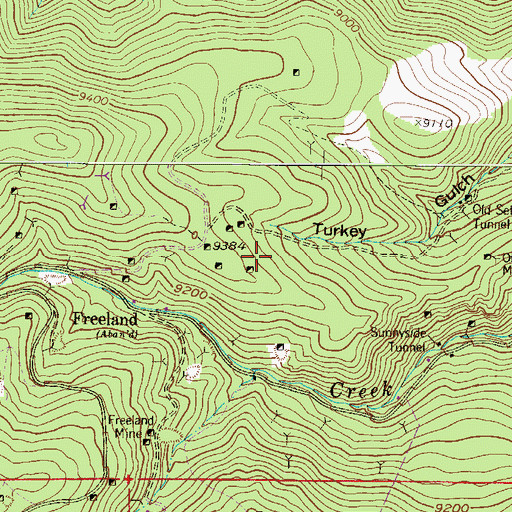 Topographic Map of Etruria Mine, CO