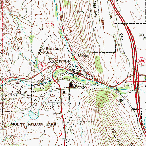 Topographic Map of Strainland Pit, CO
