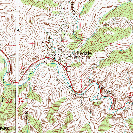 Topographic Map of Foothill Mine, CO