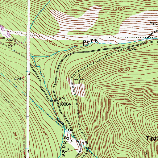 Topographic Map of J B Lode Mine, CO
