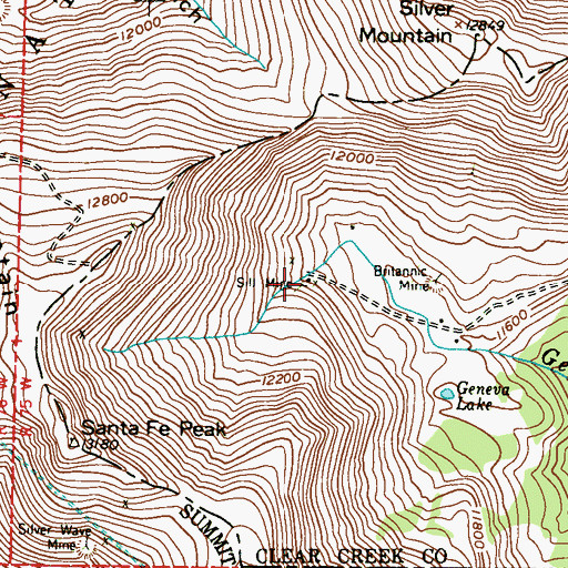 Topographic Map of Baltic Mine, CO