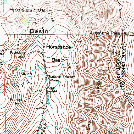 Topographic Map of Minikus, Olson, and Associates Site Claims Mine, CO