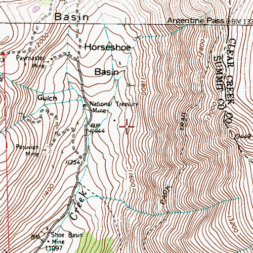 Topographic Map of North Snake River Mine, CO