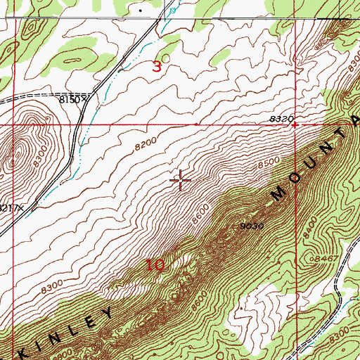 Topographic Map of McKinley Mountain, CO