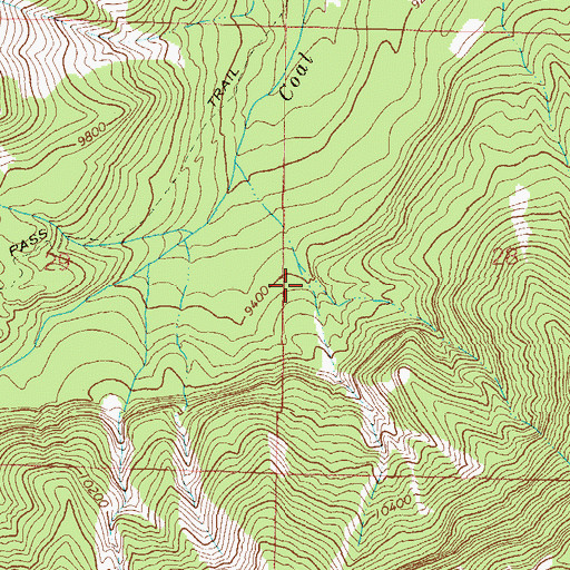 Topographic Map of Gunnison National Forest, CO