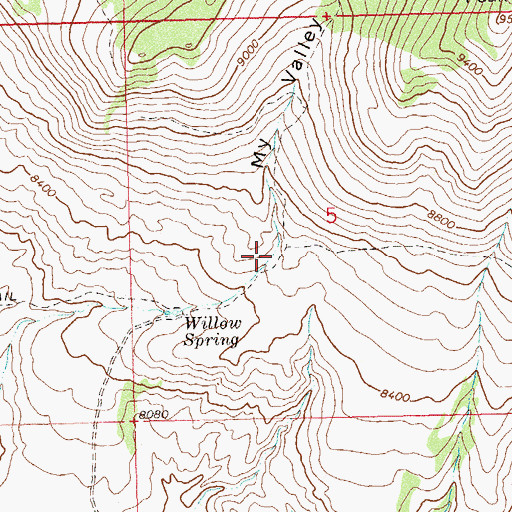 Topographic Map of My Valley, CO
