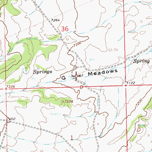 Topographic Map of G Meadows, CO