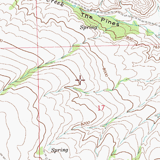 Topographic Map of NS Creek, CO