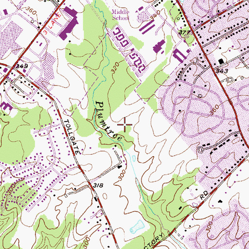 Topographic Map of Upper Chesapeake Medical Center, MD