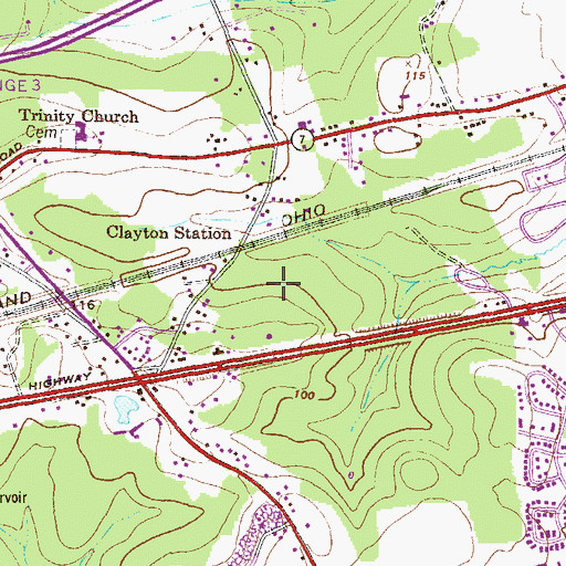 Topographic Map of Clayton Station Business Center, MD