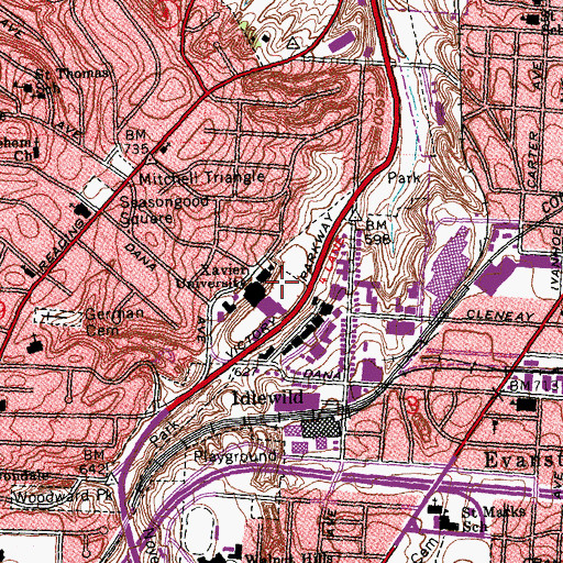 Topographic Map of Hayden Field, OH