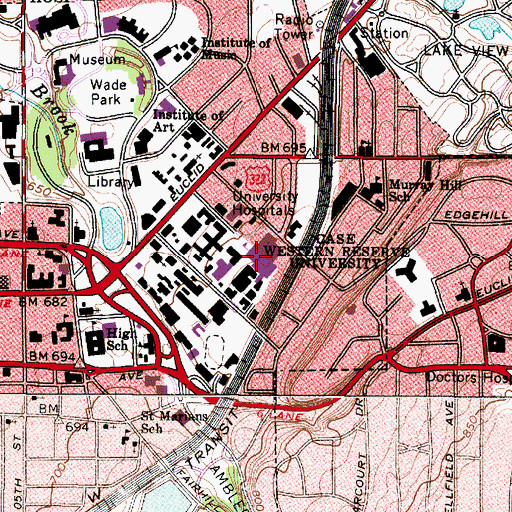 Topographic Map of Richard F Celeste Biomedical Research Building, OH