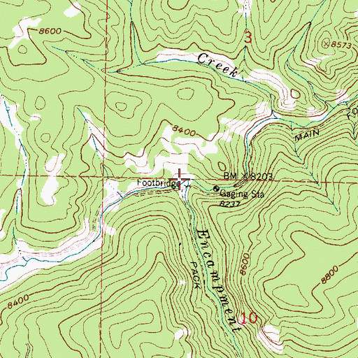 Topographic Map of Encampment River, WY