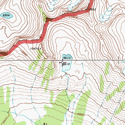 Topographic Map of Ortenburger Lake (not official), WY