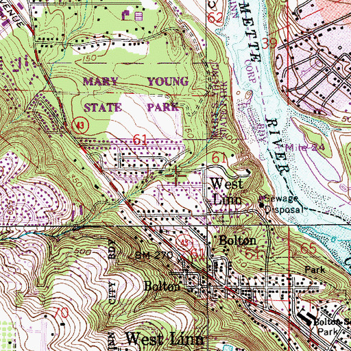 Topographic Map of Magones (historical), OR