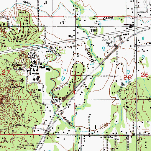 Topographic Map of Sand Creek (historical), OR