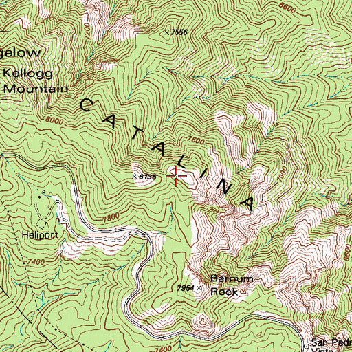 Topographic Map of Leopold Point, AZ