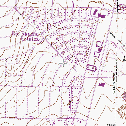 Topographic Map of Rio Rancho, NM