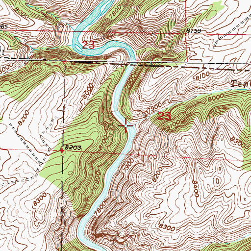 Topographic Map of Tepee Creek, CO