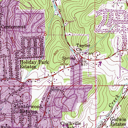 Topographic Map of Gable Cove, AL