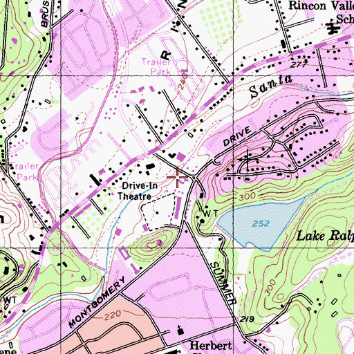Topographic Map of Bak, CA