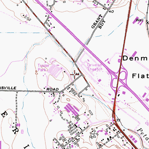 Topographic Map of Denman (historical), CA