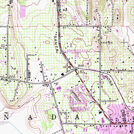 Topographic Map of Mills, CA