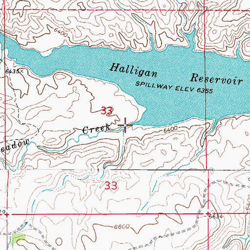 Topographic Map of Meadow Creek, CO