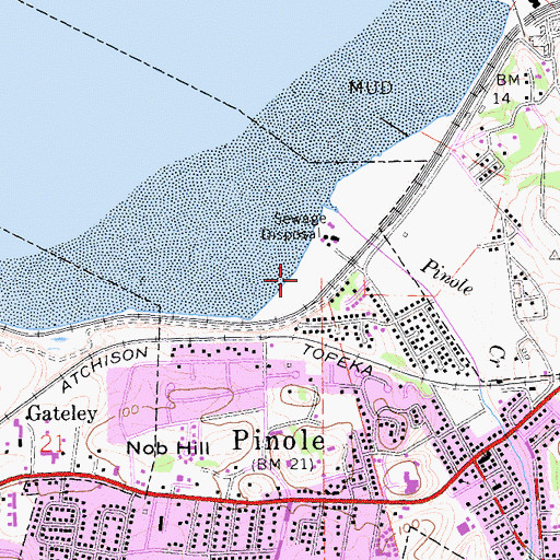 Topographic Map of Bayfront Park, CA